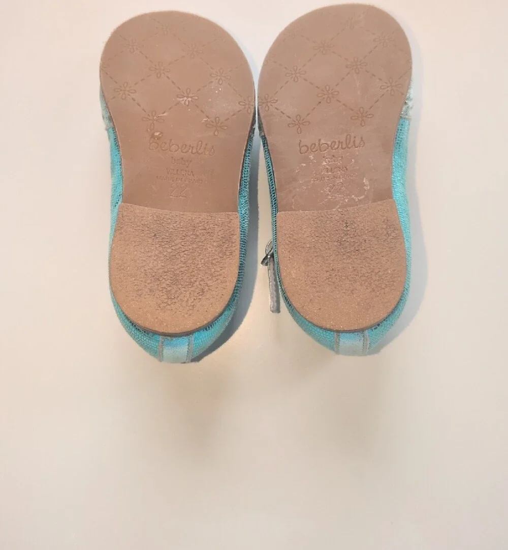 Beberlis Turquoise Leather Ankle-Strap Dress Shoes